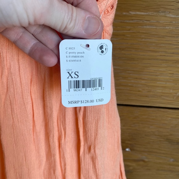 NWT Free People Adella Maxi Slip Dress Coral Orange Size XS - Picture 5 of 7